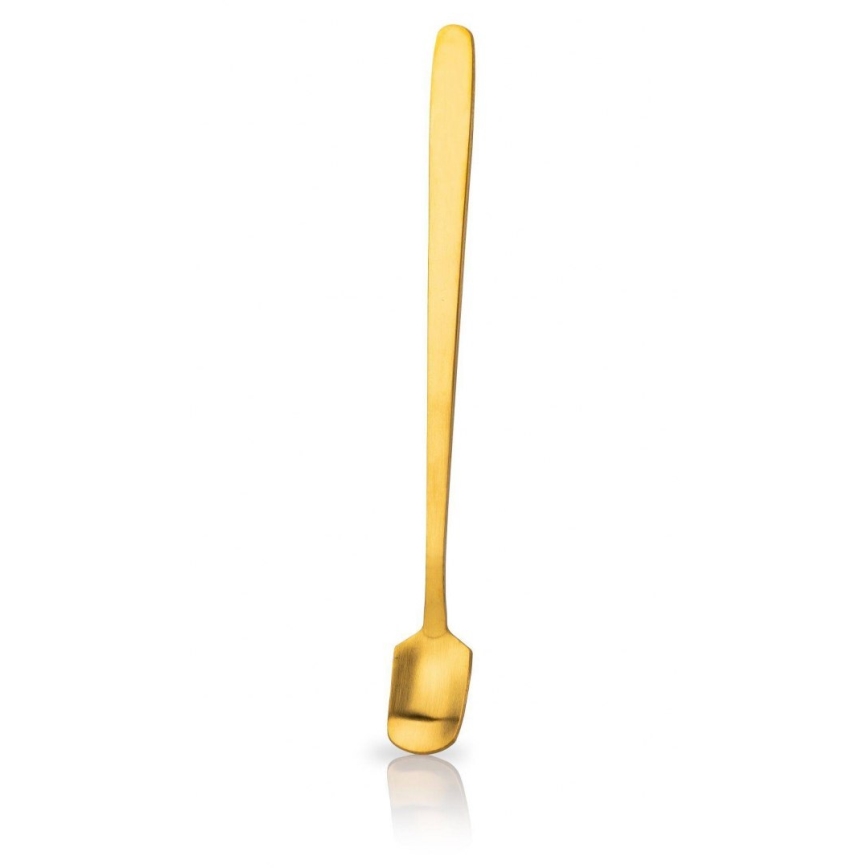 Mug with spoon LANA creamy/gold