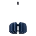 MULA cable-suspended pendant light, 1xE27/15W/230V, Ø 45 cm, blue