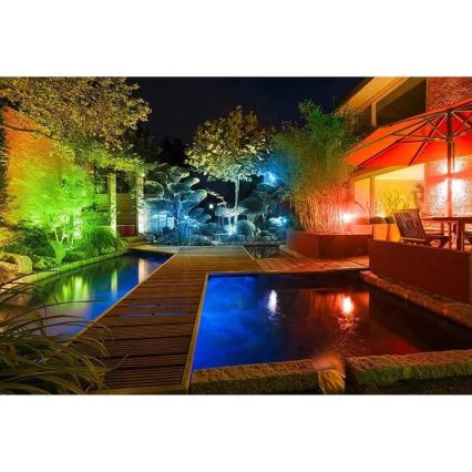 Müller-Licht - LED RGBW Dimmable outdoor floodlight LED/10W/230V IP65 + remote control