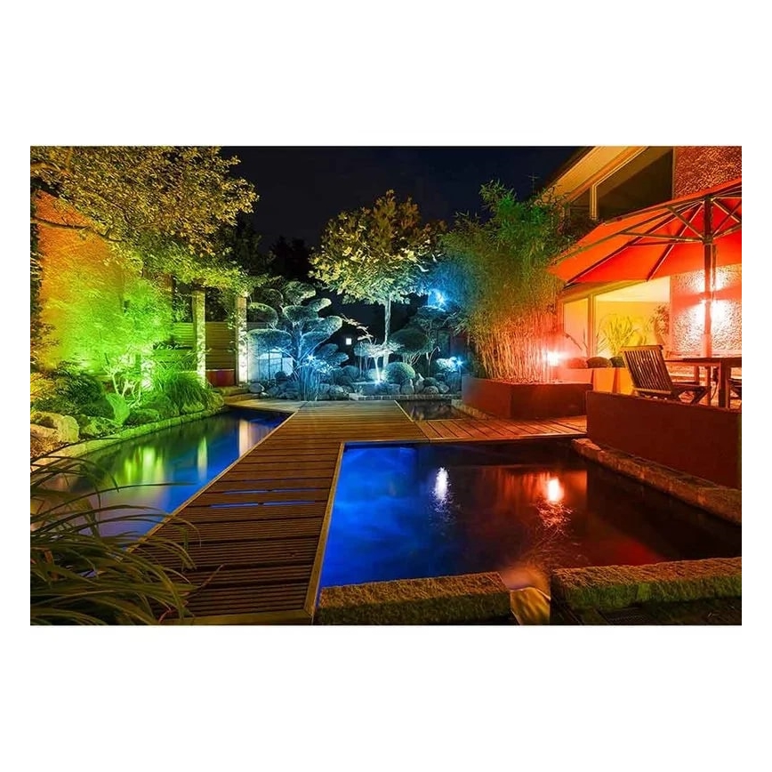 Müller-Licht - LED RGBW Dimmable outdoor floodlight LED/10W/230V IP65 + remote control