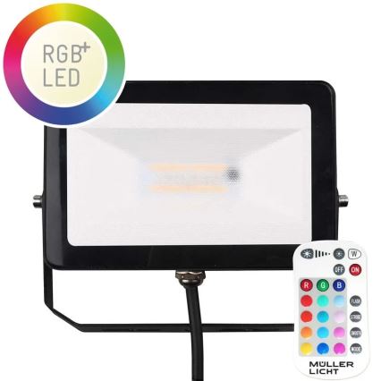Müller-Licht - LED RGBW Dimmable outdoor floodlight LED/10W/230V IP65 + remote control