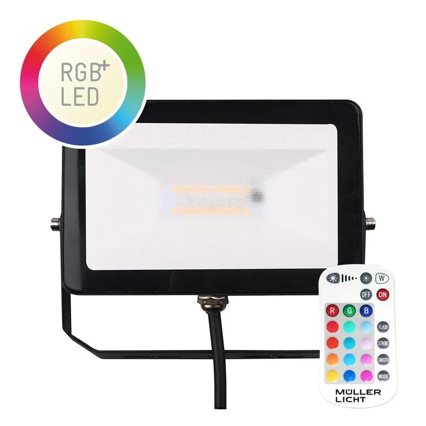 Müller-Licht - LED RGBW Dimmable outdoor floodlight LED/10W/230V IP65 + remote control