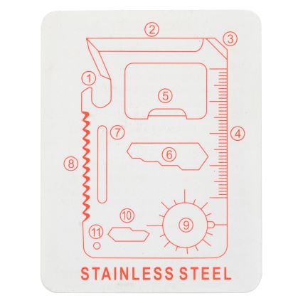 Multifunctional survival tool stainless steel