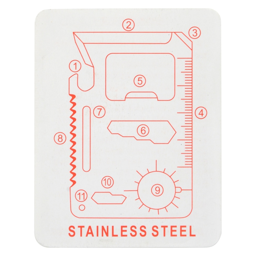 Multifunctional survival tool stainless steel