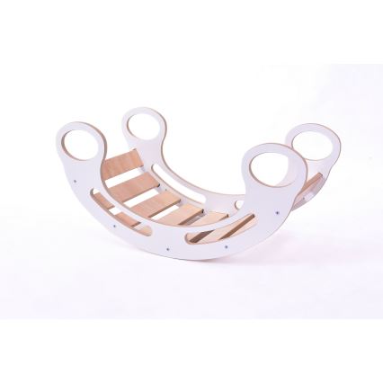 Multifunctional swing Montessori white/maple