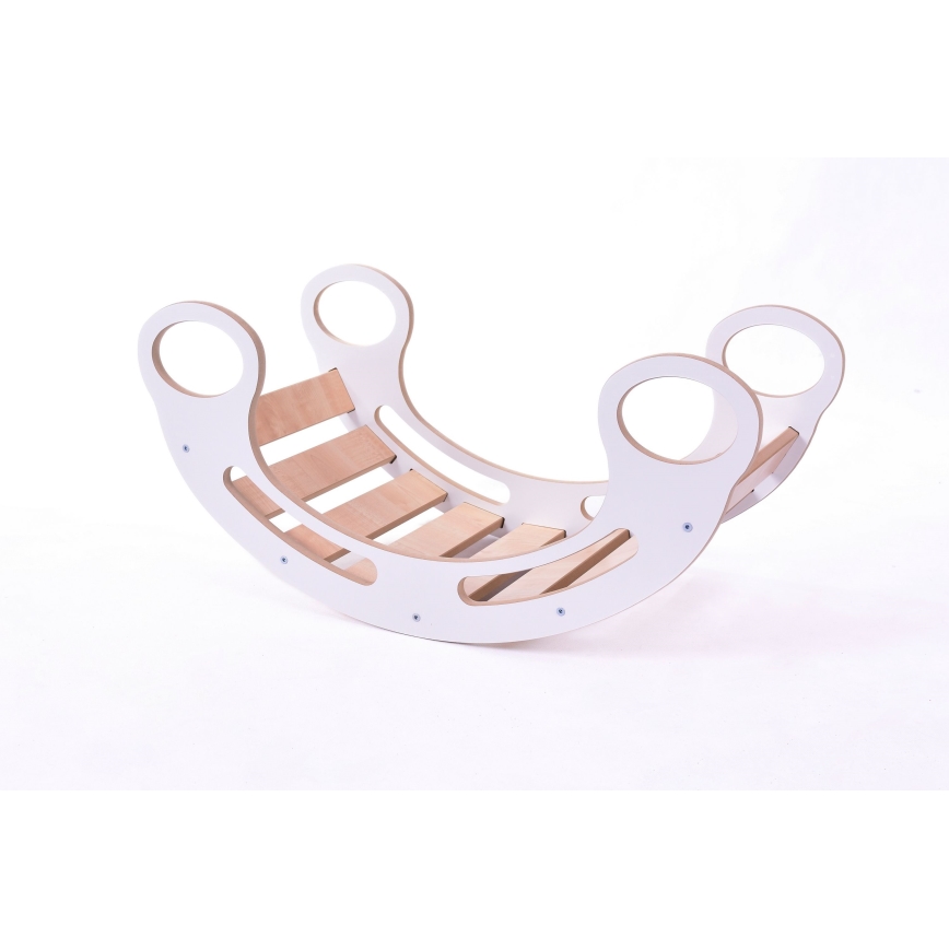 Multifunctional swing Montessori white/maple
