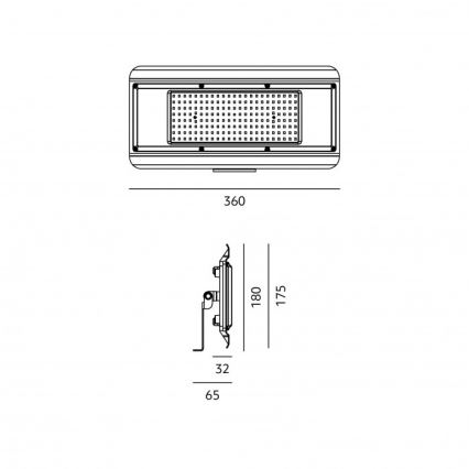 MULTILUXO 4-in-1 LED Technical Luminaire LED/150W/230V 4000K IP65 36 cm
