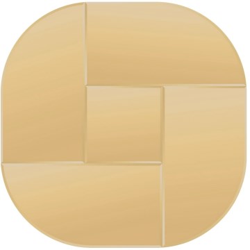 MUNCH Wall Mirror 100x100 cm Gold