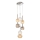 MUSCAT cable-suspended chandelier 7xE14/40W/230V smoked/gold/clear