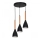 MUZA Round Cable Pendant Light, 3xE27/60W/230V