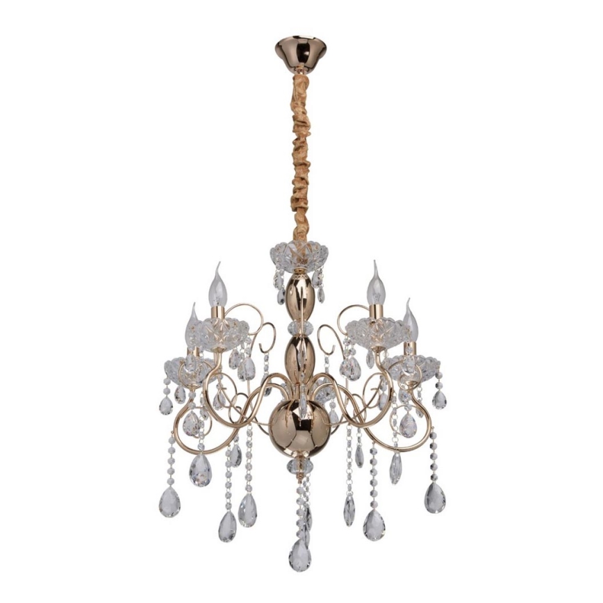 MW-LIGHT - Crystal chandelier on a chain ADELE 5xE14/40W/230V