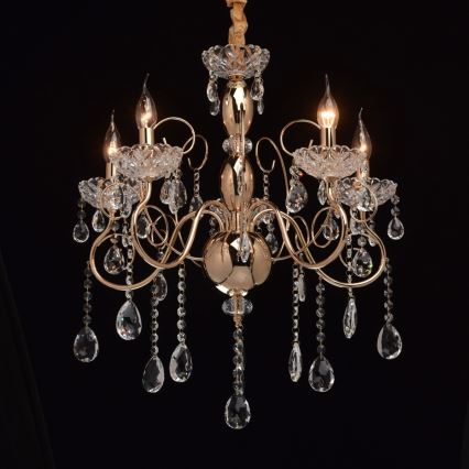 MW-LIGHT - Crystal chandelier on a chain ADELE 5xE14/40W/230V