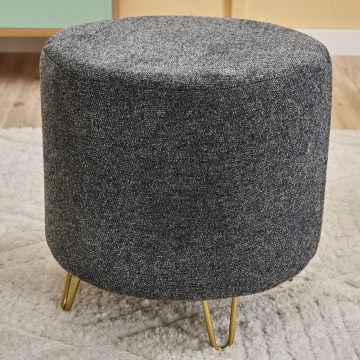 NANI Ottoman, Ø 40 cm, Anthracite
