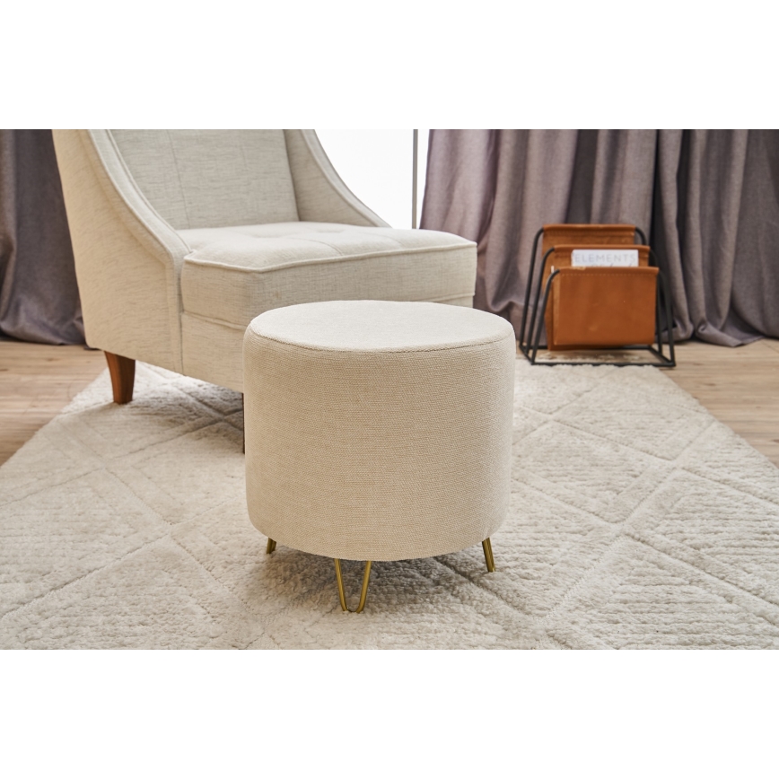 NANI Ottoman, Ø 40 cm, Cream
