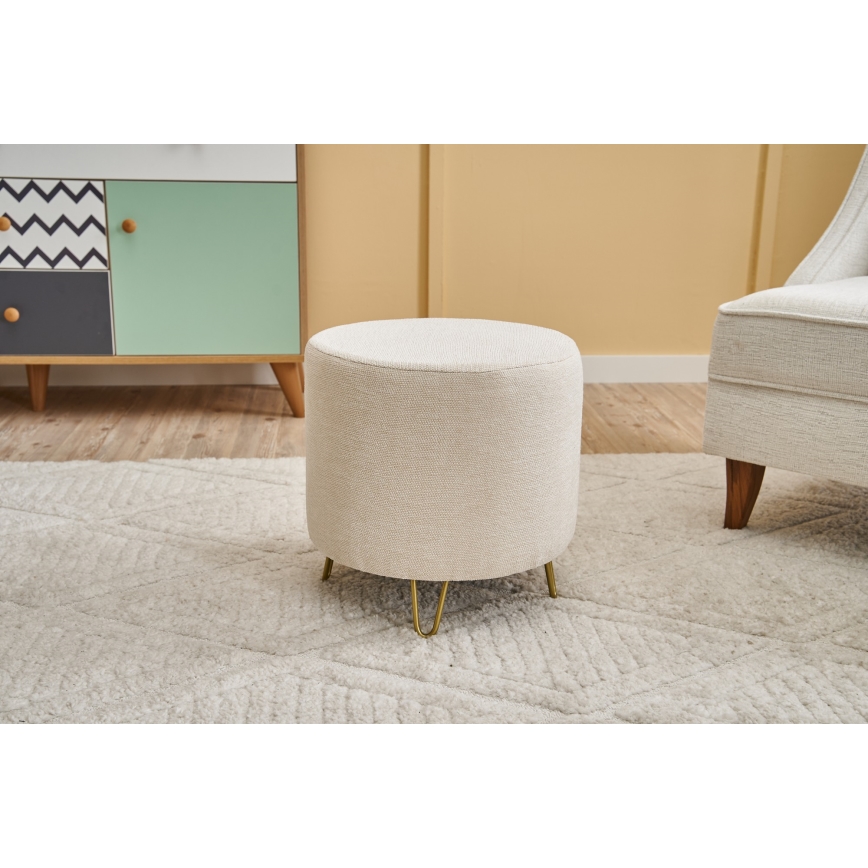 NANI Ottoman, Ø 40 cm, Cream