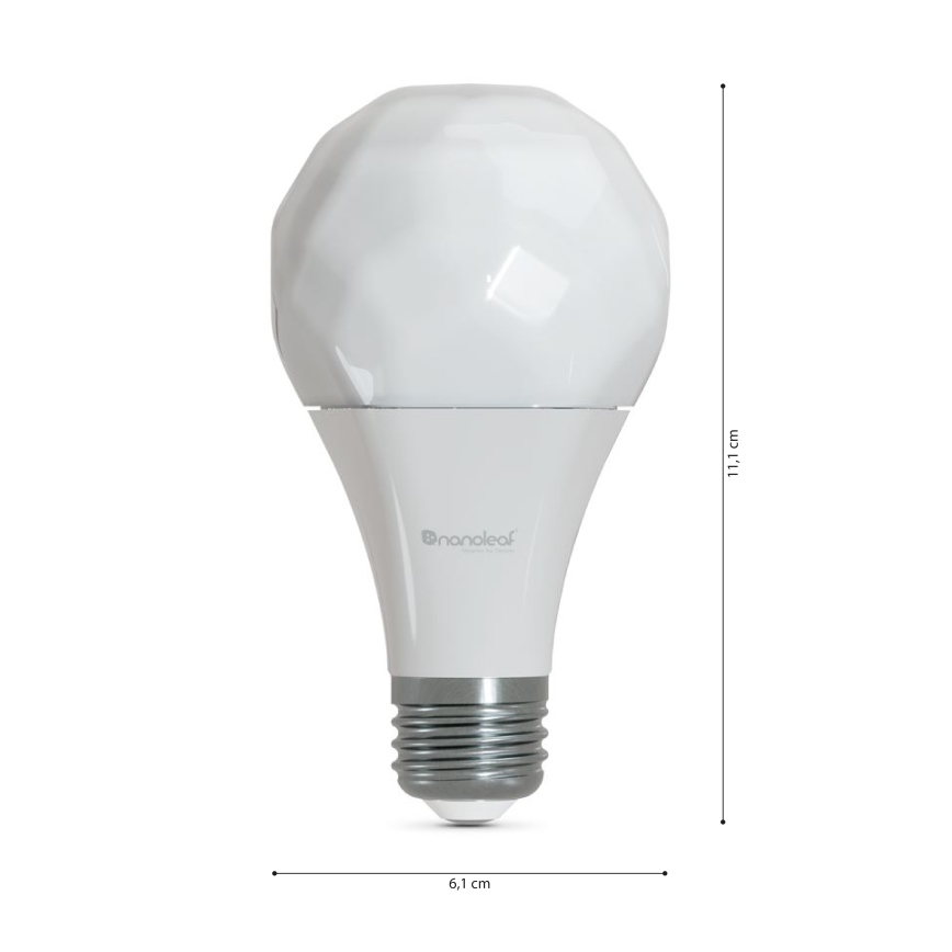 SET 3x LED RGBW Dimmable bulb ESSENTIALS A60 E27/8,5W/230V CRI 90 2700-6500K Wi-Fi - Nanoleaf