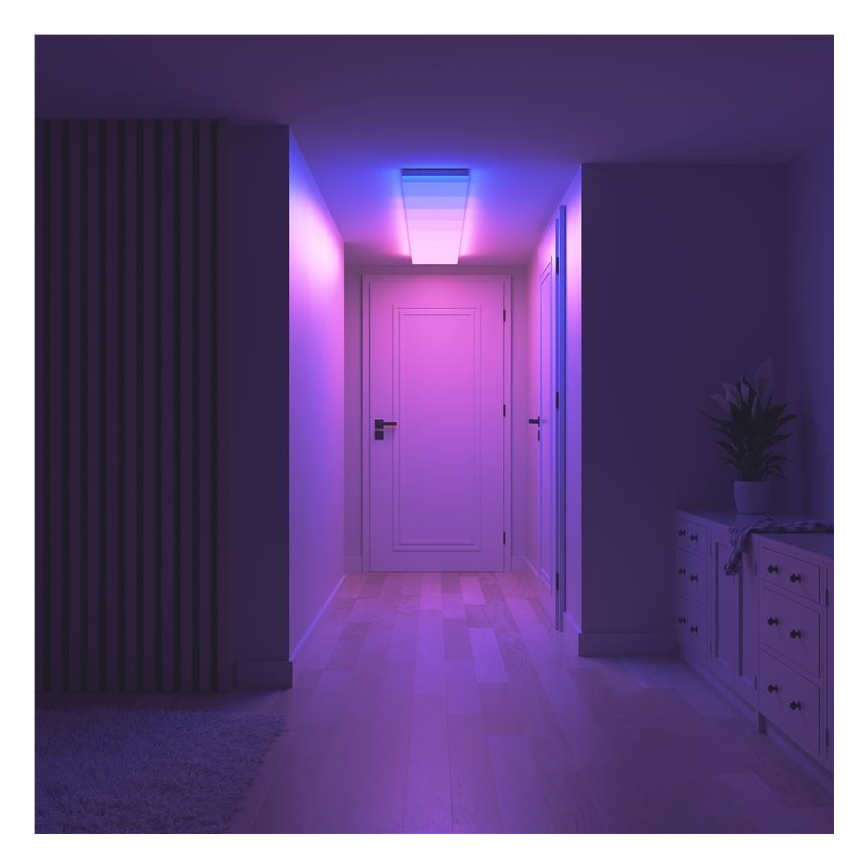 Nanoleaf - 3-piece set: RGBW dimmable SKYLIGHT ceiling lights — 1× LED 18W/230V + 2× LED 16W/230V, 2700–6500K, Wi‑Fi