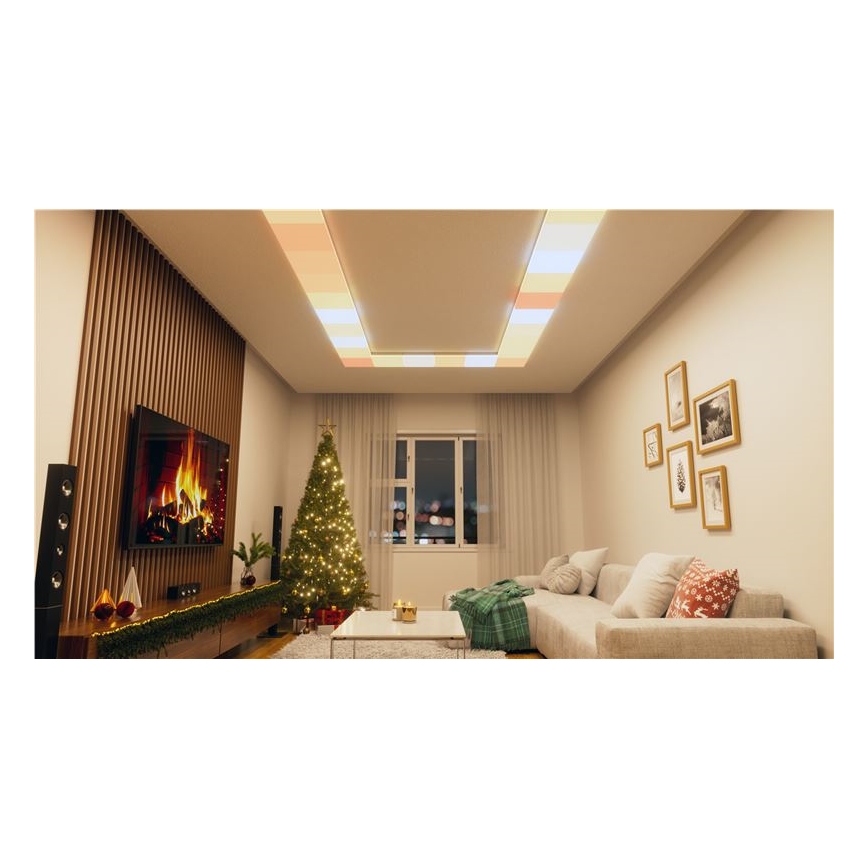Nanoleaf - SET 3x RGBW Dimmable ceiling light SKYLIGHT 1xLED/18W/230V + 2xLED/16W/230V 2700-6500K Wi-Fi