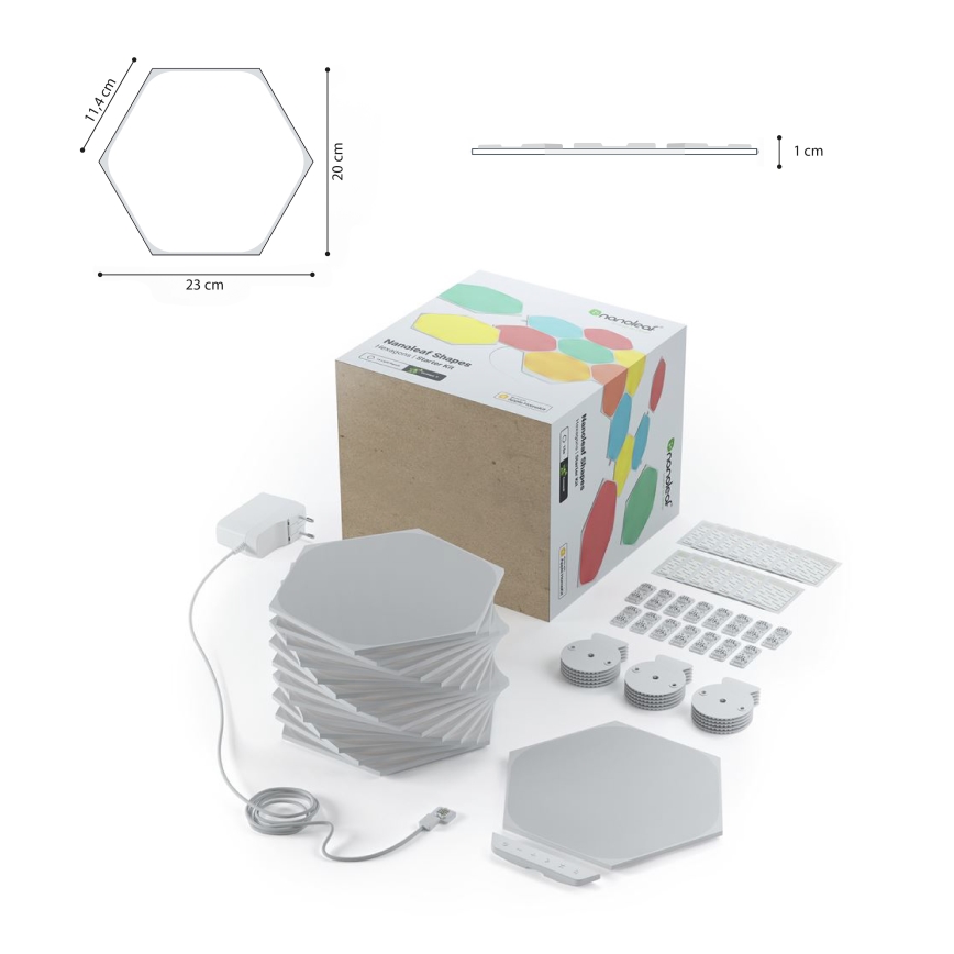 Nanoleaf - SET 15x LED RGB Dimmable panel LED/2W/230V 1200-6500K Wi-Fi