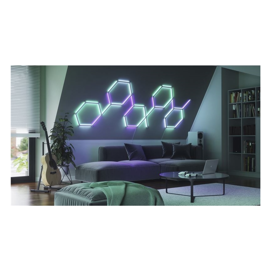 Nanoleaf - SET 9x LED RGBW Dimmable rail LINES LED/2W/230V 1200-6000K Wi-Fi