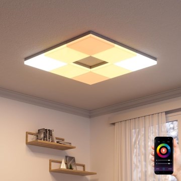 Nanoleaf - SET 3x RGBW Dimmable ceiling light SKYLIGHT 1xLED/18W/230V + 2xLED/16W/230V 2700-6500K Wi-Fi