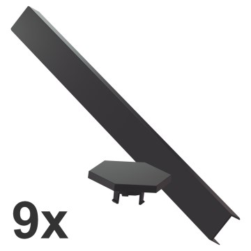 Nanoleaf - Set of rail covers LINES 9 pcs black matte