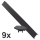 Nanoleaf - Set of rail covers LINES 9 pcs black matte