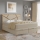 NAOMI Upholstered Bed with Included Mattresses and Storage, 160x200 cm, Beige