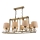 NARA Chain-Hung Chandelier 6xE27/40W/230V, Brass