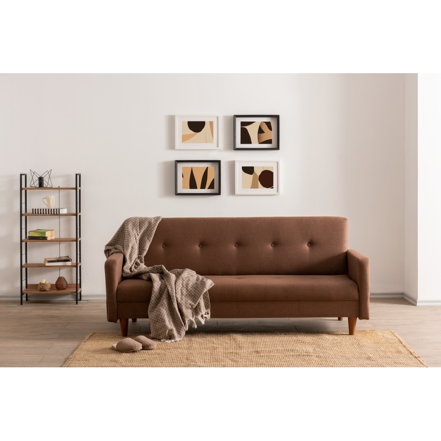 NARA Two-Seater Sofa, Brown