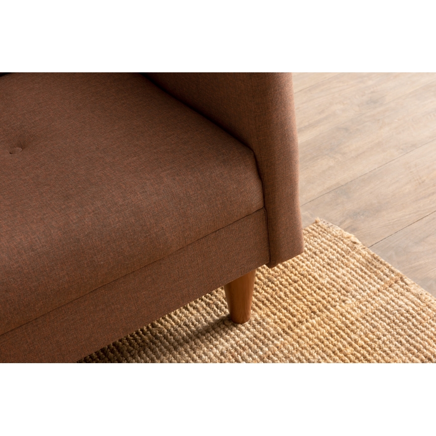 NARA Two-Seater Sofa, Brown