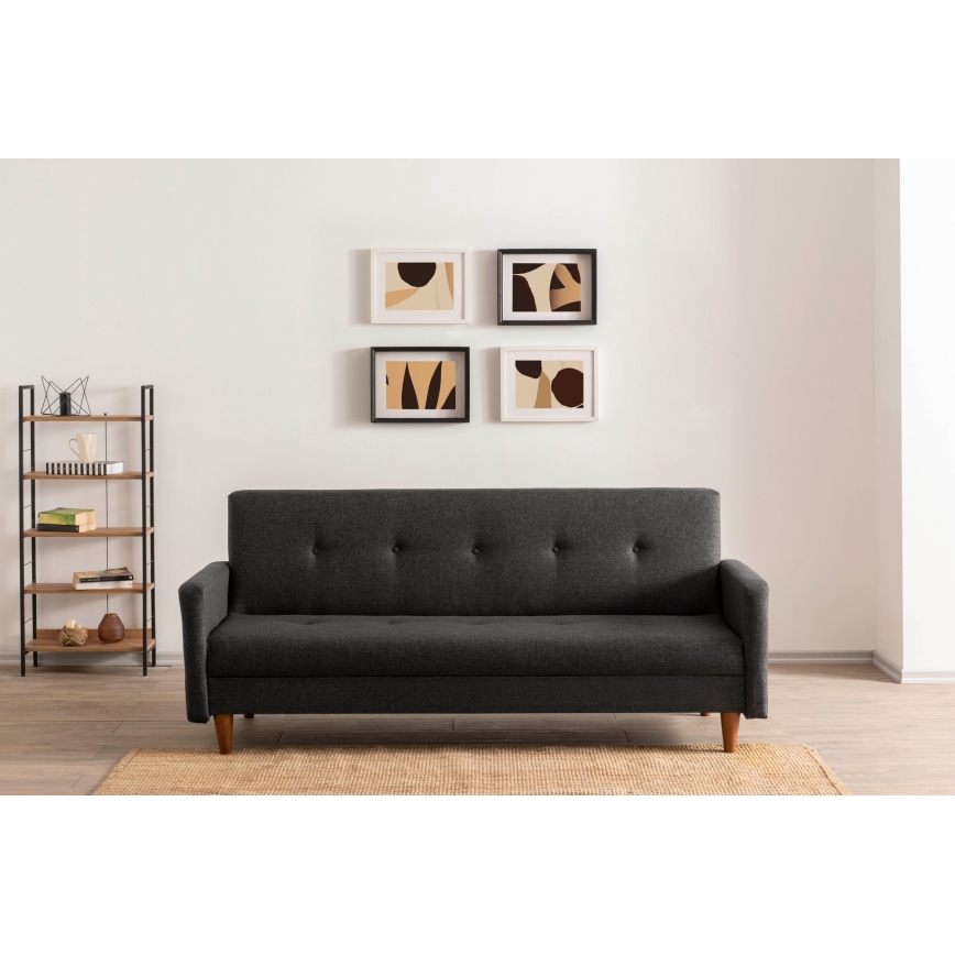 NARA Two-Seater Sofa in Dark Grey