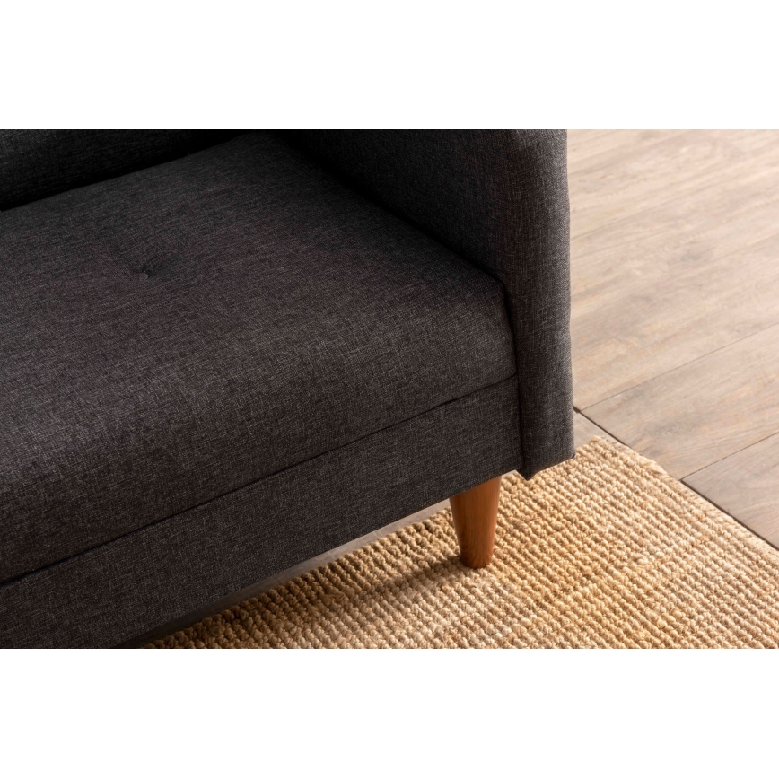 NARA Two-Seater Sofa in Dark Grey