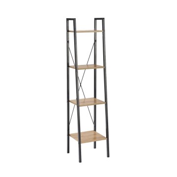 NARVIK Bookcase 148 x 34 cm – Black / Sonoma Oak