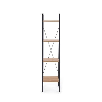 NARVIK Bookcase 148 x 34 cm – Black / Sonoma Oak