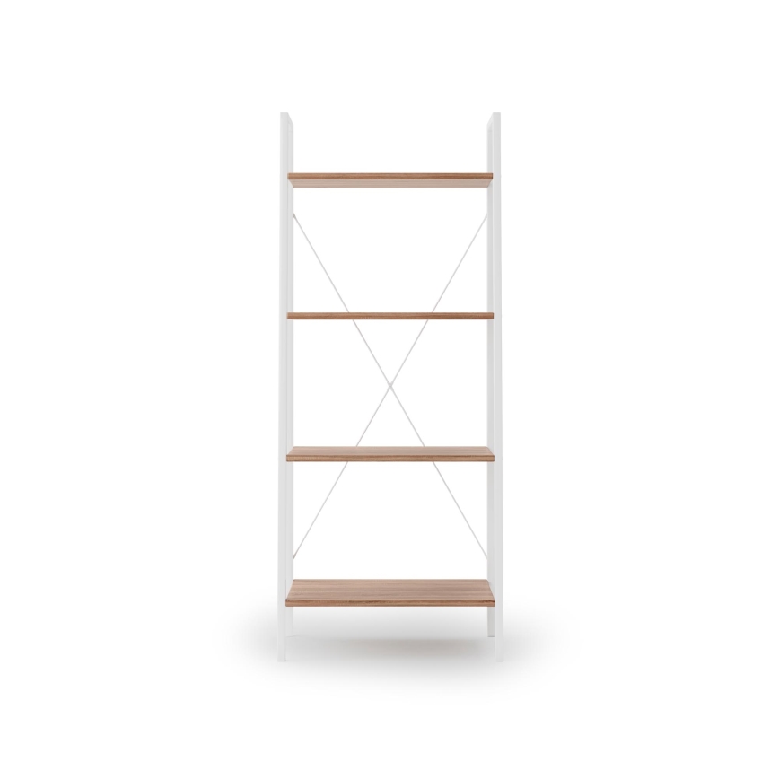 NARVIK Bookcase 148 x 60 cm, White / Sonoma Oak