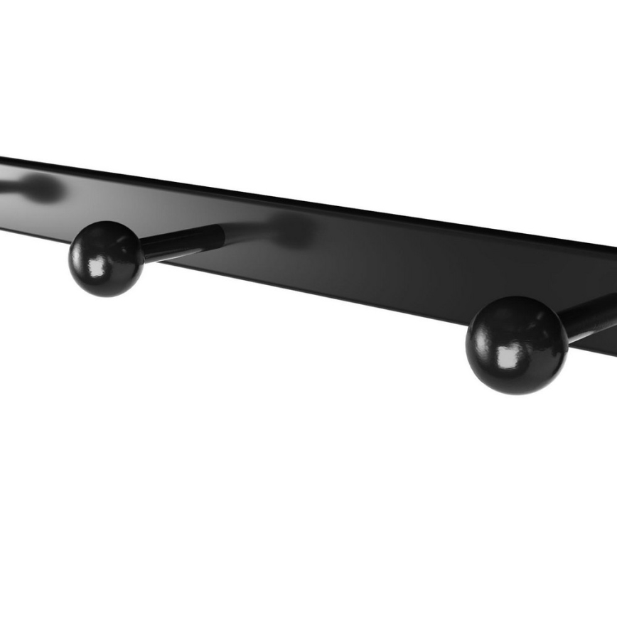 NATE Wall-Mounted Coat Rack with Shelf, Brown/Black