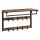 NATE Wall-Mounted Coat Rack with Shelf, Brown/Black