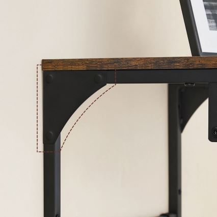 NATE Wall-Mounted Coat Rack with Shelf, Brown/Black