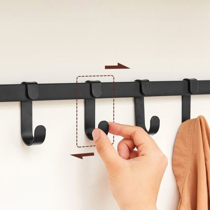 NATE Wall-Mounted Coat Rack with Shelf, Brown/Black