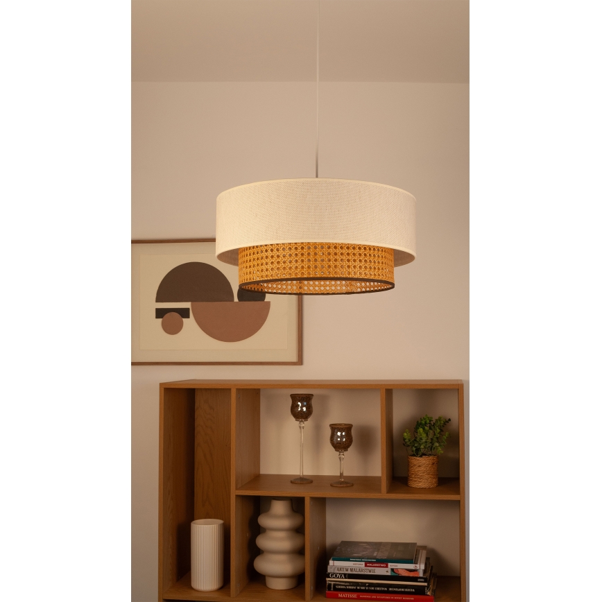NATIA cable pendant light 1xE27/60W/230V white/brown
