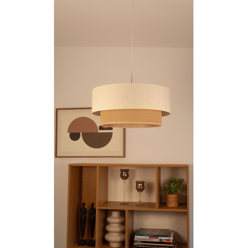 NATIA cable pendant light 1xE27/60W/230V white/brown