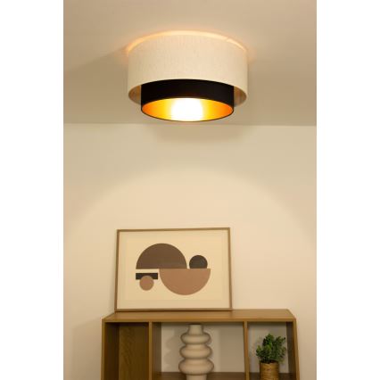 NATIA Ceiling Light 1xE27/60W/230V Ø 45 cm White/Black