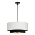 NATIA cord pendant lamp 1xE27/60W/230V Ø 45 cm white/black