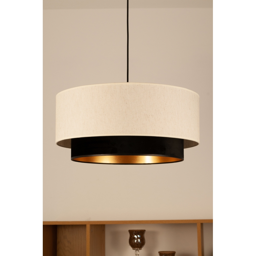 NATIA cord pendant lamp 1xE27/60W/230V Ø 45 cm white/black