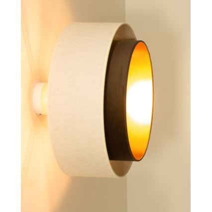 NATIA flush ceiling light 1xE27/60W/230V Ø 45 cm white/brown