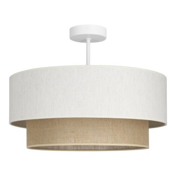 NATIA Flush-mount ceiling light 1xE27/60W/230V, diam. 45 cm, white/brown