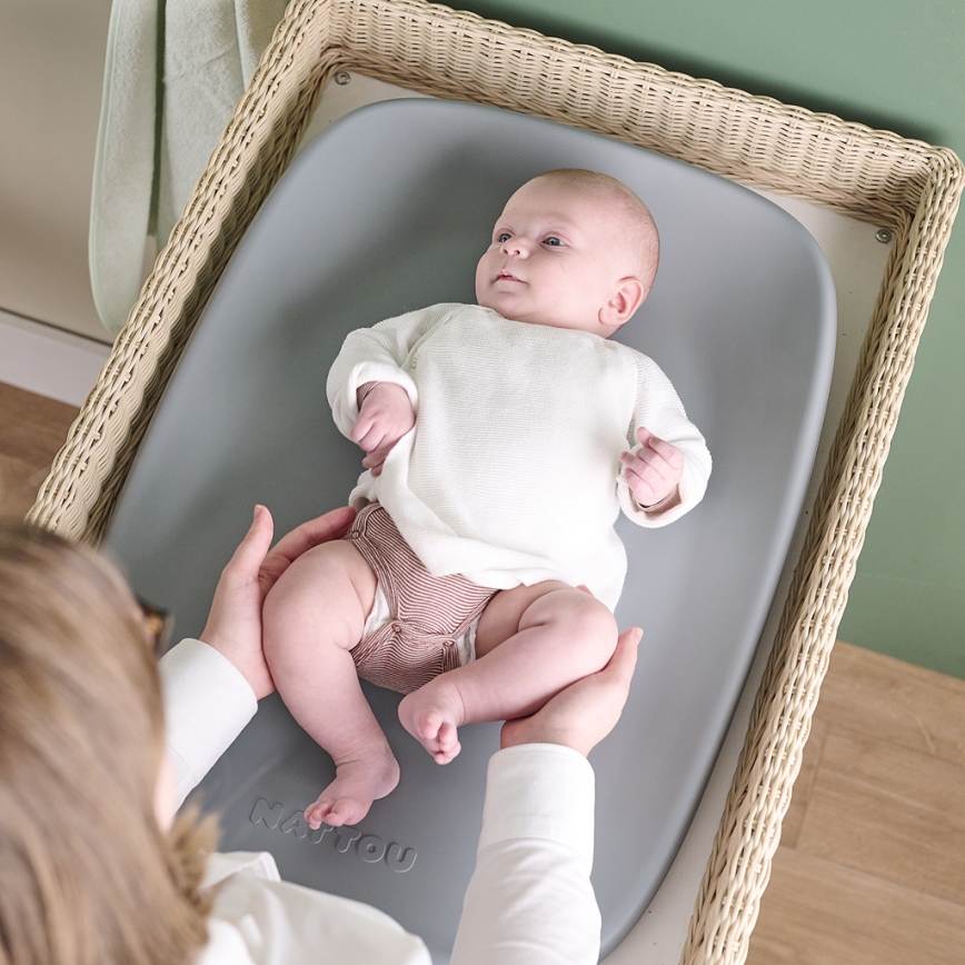 Nattou - Changing mat SOFTY 50x70 cm grey