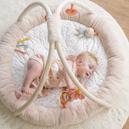 Nattou - Children's blanket for playing with a trapeze MILA, ZOE & LANA beige