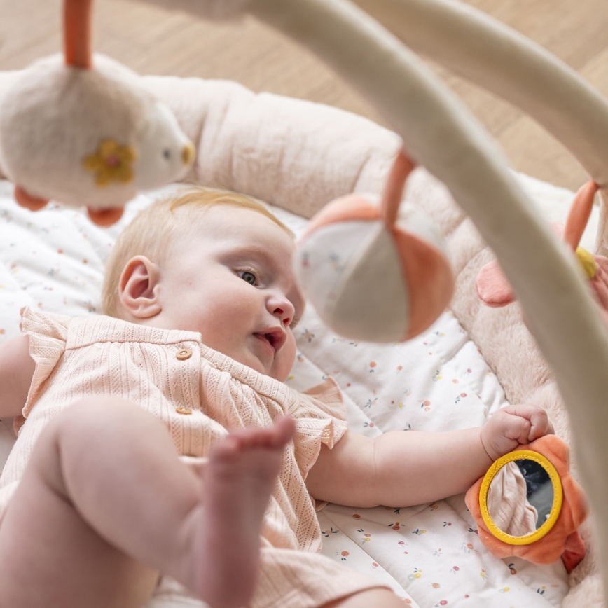 Nattou - Children's blanket for playing with a trapeze MILA, ZOE & LANA beige
